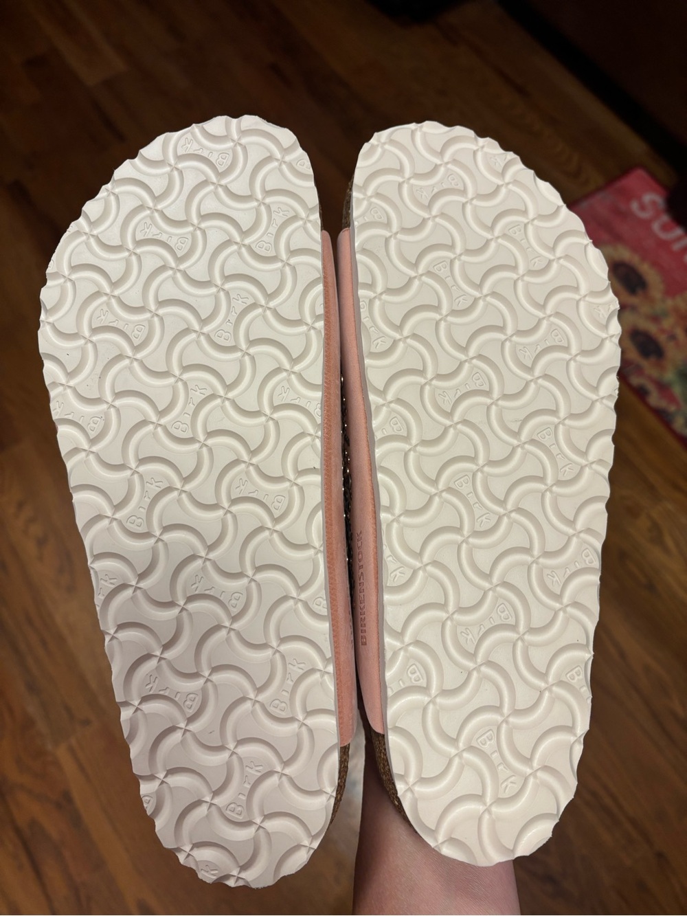 Birkenstock Women’s Pink Arizona Studded Two-Strap Sandal - Picture 4 of 5